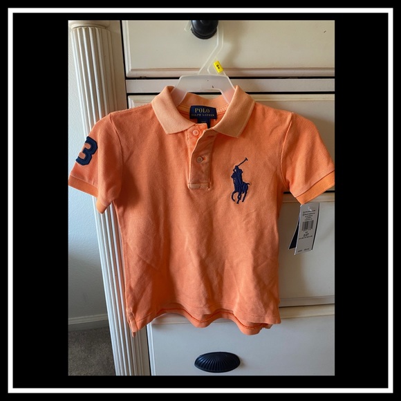 Toddler Boys Faded Orange Shirt Polo Ralph Lauren - Picture 1 of 4